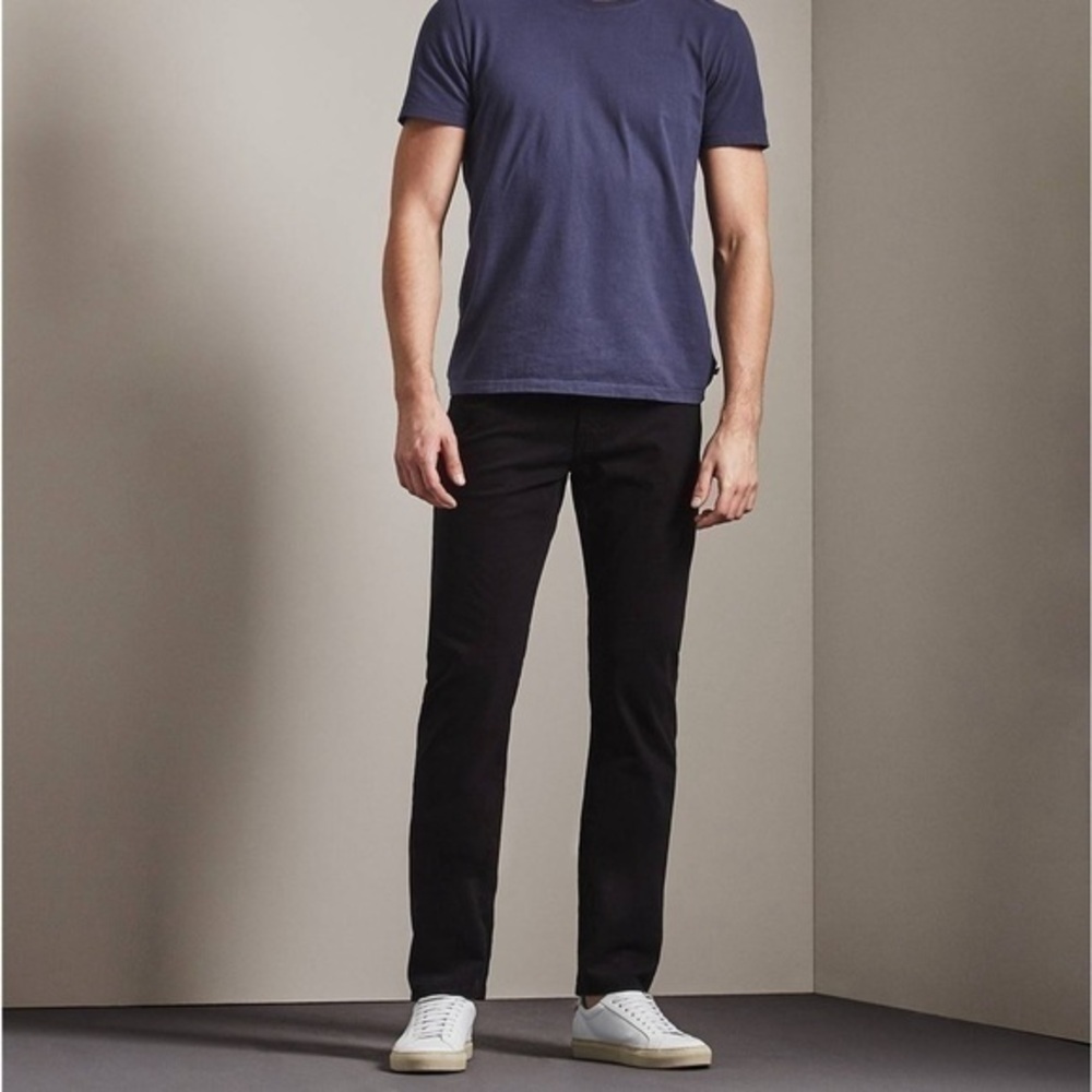 AG Adriano goldschmied black graduate tailored leg pants